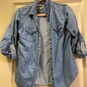 Jean Look Button Down